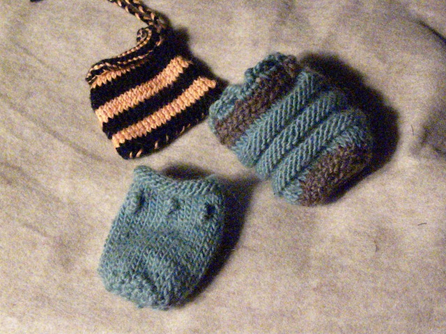 little knitted bags